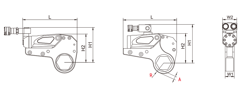 中空型液壓扭力板手尺寸